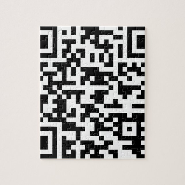 Sample Bitcoin QR Code Jigsaw Puzzle (Vertical)