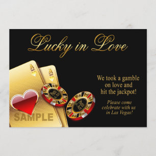SAMPLE Casino Style Wedding   Paper: matte Invitation