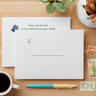 sample classic dusty green wedding envelope