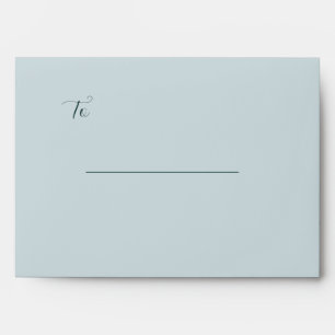 sample classic dusty green wedding envelope