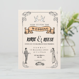 Sample classic wedding invitation