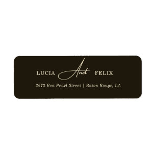 Sample Dark Green Typography Return Address