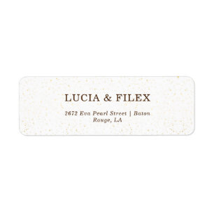 Sample Golden Dust Wedding Retrun Address