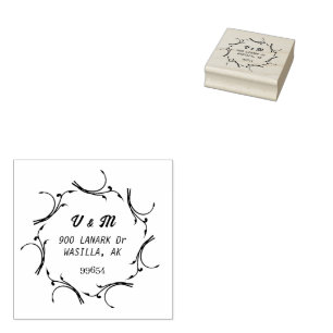 Sample Kanote circle Style Address Rubber Stamp