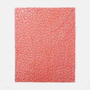 Sample of orange leather upholstery textureabstrac fleece blanket