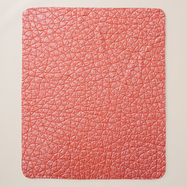 Sample of orange leather upholstery textureabstrac sherpa blanket (Front)