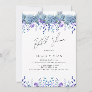 Sample Purple Floral Garden Bridal Shower Invitation