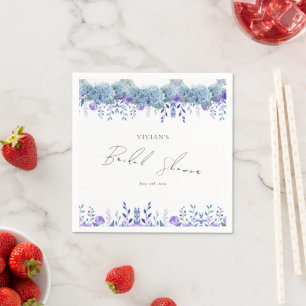 Sample Purple Floral Garden Bridal Shower  Napkin