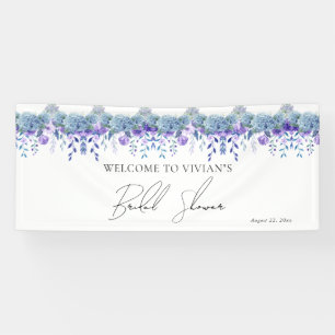 Sample Purple Floral Garden Bridal Shower Welcome Banner