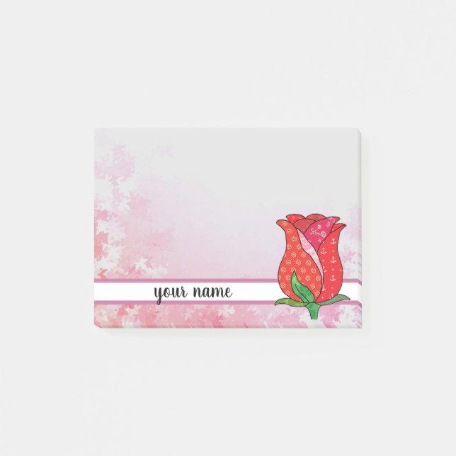 sample rose , personalized post-it notes (Front)