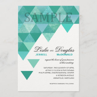 SAMPLE signature ultra-thick Geometric Triangles Invitation