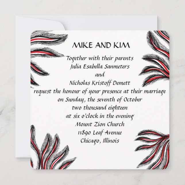 SAMPLE WEDDING INVITATION (Front)
