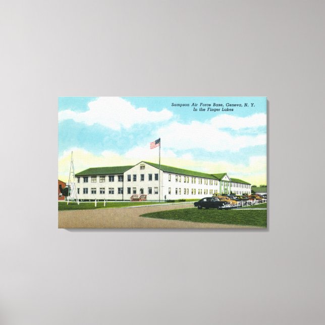 Sampson Air Force Base Building Canvas Print (Front)