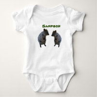 Sampson Name With Aussie Quokkas, Baby Bodysuit
