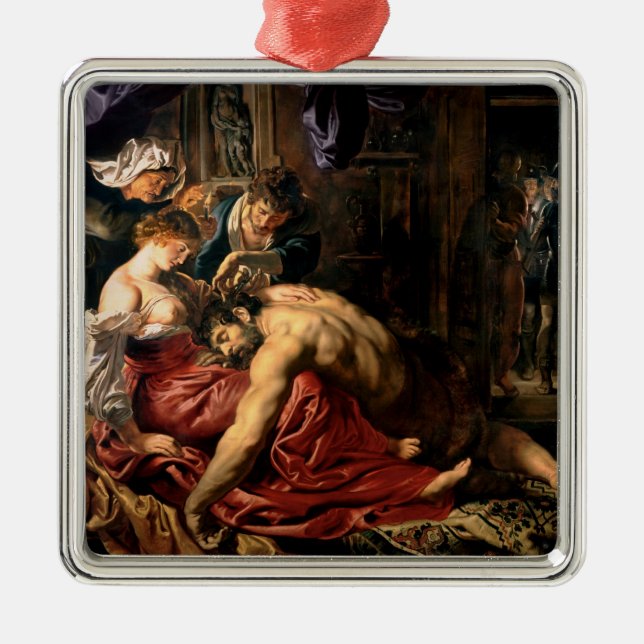 Samson and Delilah, c.1609 Metal Ornament (Front)