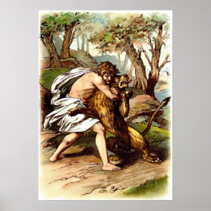 Samson And The Lion Poster