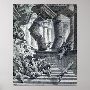 SAMSON Gustave Dore Death Of Samson man of the sun Poster
