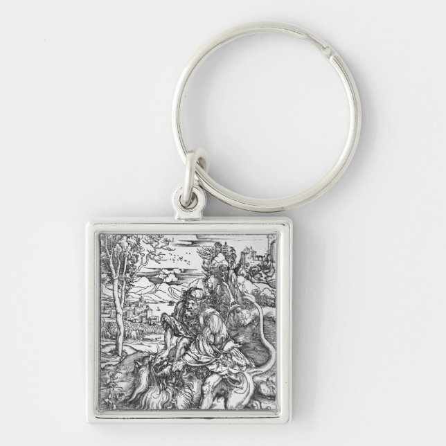 Samson slaying the lion, c.1496-98 keychain (Front)
