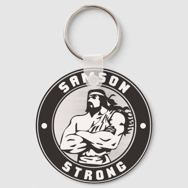 Samson Strong - Bodybuilding Crest Keychain (Front)