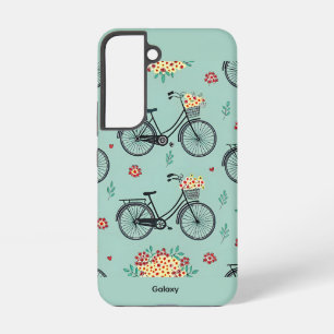 Samsung Galaxy Coque de conception de vélo à fleurs émotionnel po