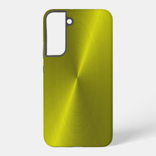 Samsung Galaxy Coque de galaxie de métal jaune brillant