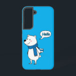 Samsung Galaxy Phone Case & Cover<br><div class="desc">Cute Polar Bear Samsung Galaxy Phone Case & Cover. Say hello to our Cute Polar Bear Design! This AI-crafted artwork features an adorable polar bear with a blue scarf, cheerfully greeting you with a "Hello" speech bubble. Perfect as baby dress, mugs, t-shirts, and more, this playful print adds charm to...</div>