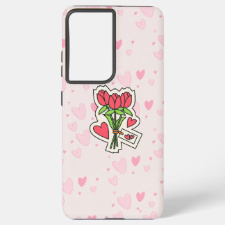SAMSUNG GALAXY ROSES SUR VOTRE COQUE TÉLÉPHONIQUE