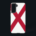 Samsung Galaxy S21 Case Flag of Alabama, U.S.A.<br><div class="desc">Add a touch of Alabamian pride to your Samsung Galaxy S21 with our exclusive phone cover featuring the flag of Alabama! Crafted with attention to detail, this phone cover celebrates Alabama's heritage and cultural identity. The design prominently displays the crimson cross of St. Andrew on a white field, symbolizing Alabama's...</div>