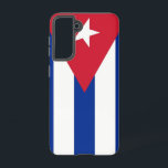 Samsung Galaxy S21 Case Flag of Cuba<br><div class="desc">Enhance your Samsung Galaxy S21 with our exclusive phone cover featuring the flag of Cuba! Crafted with meticulous attention to detail, this phone cover proudly showcases the iconic design of the Cuban flag. Featuring three blue and two white horizontal stripes with a red equilateral triangle on the left-hand side, the...</div>