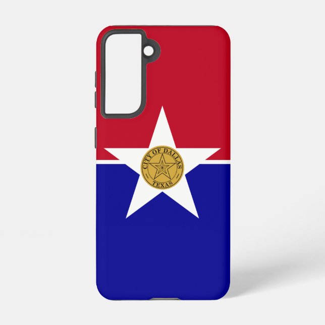 Samsung Galaxy S21 Case Flag of Dallas, Texas (Back)