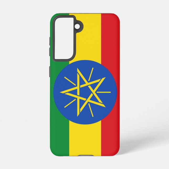 Samsung Galaxy S21 Case Flag of Ethiopia (Back)
