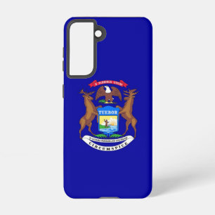 Samsung Galaxy S21 Case Flag of Michigan