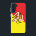 Samsung Galaxy S21 Case Flag of Sicily, Italy<br><div class="desc">Protect your phone with Sicilian pride using our exclusive Samsung Galaxy S21 case featuring the flag of Sicily, Italy! More than just a phone accessory, this case is a bold celebration of Sicily’s rich cultural heritage. Featuring a high-resolution, fade-resistant print of the iconic Sicilian flag, it transforms your device into...</div>