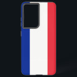 Samsung Galaxy S21 Plus Case flag of France<br><div class="desc">Transform your Samsung Galaxy S21 Plus into a symbol of French pride with our exclusive cover featuring the flag of France! Crafted with meticulous attention to detail, this cover proudly showcases the iconic design of the French flag. The flag features three vertical stripes of blue, white, and red, symbolizing liberty,...</div>