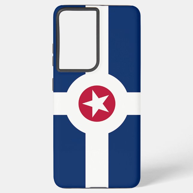 Samsung Galaxy S21 Plus Case Flag of Indianapolis (Back)