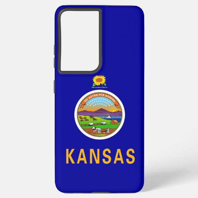 Samsung Galaxy S21 Plus Case Flag of Kansas (Back)