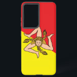 Samsung Galaxy S21 Plus Case flag of Sicily, Italy<br><div class="desc">Protect your Samsung Galaxy S21 Plus in distinctive style with our exclusive case featuring the flag of Sicily, Italy! More than just a phone case, this accessory is a bold celebration of Sicily’s rich heritage and iconic regional symbolism. With a vivid, fade-resistant print of the Sicilian flag, it transforms your...</div>