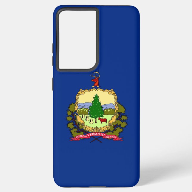 Samsung Galaxy S21 Plus Case flag of Vermont (Back)