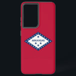 Samsung Galaxy S21 Ultra Case Flag of Arkansas U.S<br><div class="desc">Transform your Samsung Galaxy S21 Ultra into a symbol of Arkansas pride with our exclusive cover featuring the flag of Arkansas! Crafted with meticulous attention to detail, this cover proudly showcases the iconic design of the Arkansas state flag. The flag features a diamond shape with 25 white stars and three...</div>