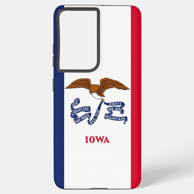 Samsung Galaxy S21 Ultra Case Flag of Iowa (Back)