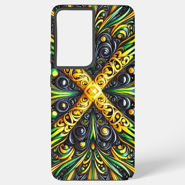 Samsung Galaxy S21 Ultra Case Jamaican Colours (Back)
