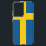 Samsung Galaxy S21 Ultra Case Sweden flag<br><div class="desc">Introducing our Samsung Galaxy S21 Ultra cover featuring the flag of Sweden, designed to blend protection with a celebration of Swedish heritage! Crafted with meticulous attention to detail, this cover proudly displays the iconic yellow cross on a blue background of the Swedish flag, symbolizing the nation's history, culture, and values....</div>