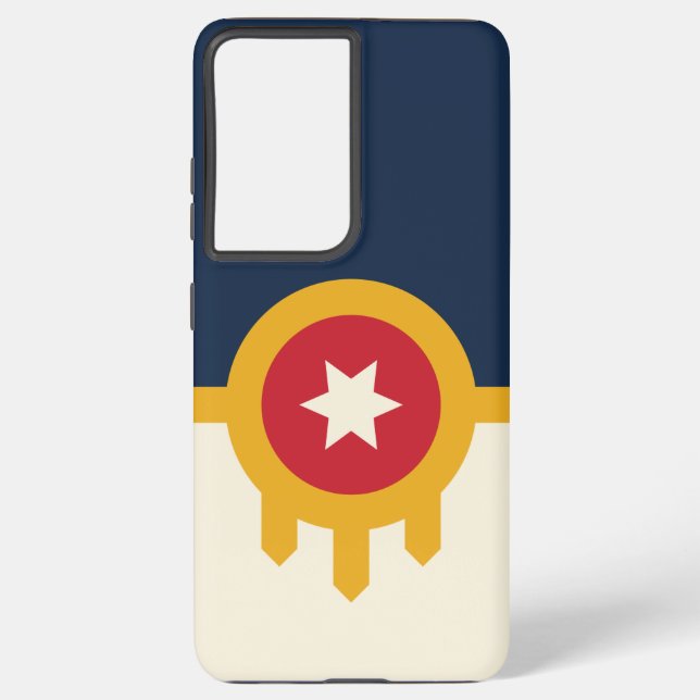 Samsung Galaxy S21 Ultra Case Tulsa City Flag (Back)