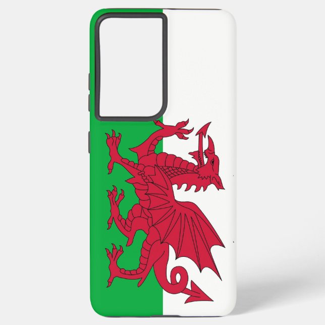 Samsung Galaxy S21 Ultra Case with flag of Wales (Back)