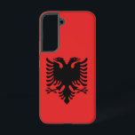 Samsung Galaxy S22 Case Flag of Albania<br><div class="desc">Add a touch of Albanian pride to your Samsung Galaxy S22 with our exclusive phone case featuring the flag of Albania! Crafted with meticulous attention to detail, this case celebrates Albania's rich history and cultural identity. The design proudly showcases the bold black double-headed eagle on a vibrant red background, symbolizing...</div>