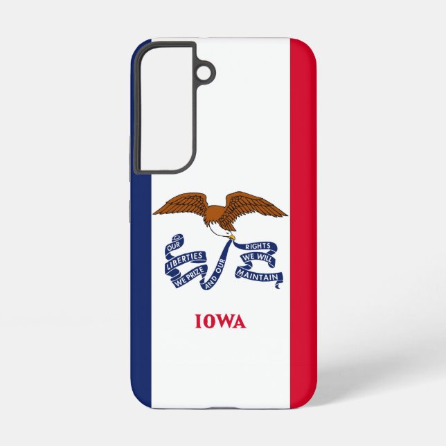 Samsung Galaxy S22 Case Flag of Iowa (Back)