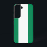 Samsung Galaxy S22 Case Flag of Nigeria<br><div class="desc">Add a vibrant touch of Nigerian pride to your device with this Samsung Galaxy S22 case featuring the bold and iconic flag of Nigeria! Crafted for both visual appeal and durable protection, this sleek case showcases the unmistakable green and white stripes of the Nigerian flag, turning your smartphone into a...</div>