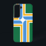 Samsung Galaxy S22 Case Flag of Portland<br><div class="desc">Elevate your Samsung Galaxy S22 Plus with our exclusive phone cover showcasing the distinctive flag of Portland! Whether you're a passionate Portland resident, commemorating a visit, or simply celebrating the city's vibrant culture, this phone cover is the perfect accessory. It not only protects your device but also serves as a...</div>