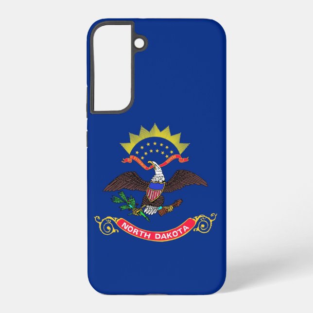 Samsung Galaxy S22 Plus Case Flag North Dakota (Back)