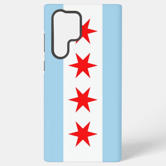 Samsung Galaxy S22 Ultra Case Flag of Chicago (Back)